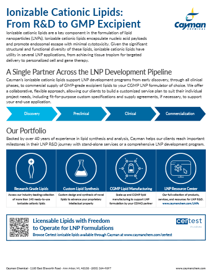Ionizable Cationic Lipids: From R&amp;D to GMP Excipient<br>